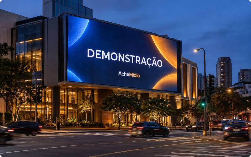 Imagem fictícia de DOOH